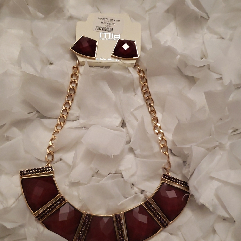 Matching necklace with earrings